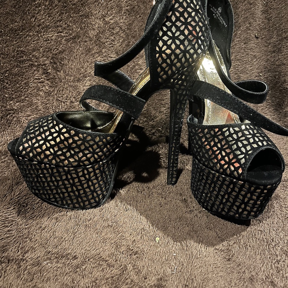 Black Studded Stiletto Heels